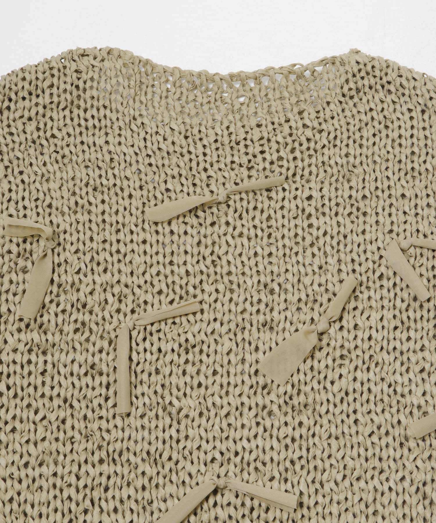  「テープヤーンリボンオーバーニット」|ニット・セーター|