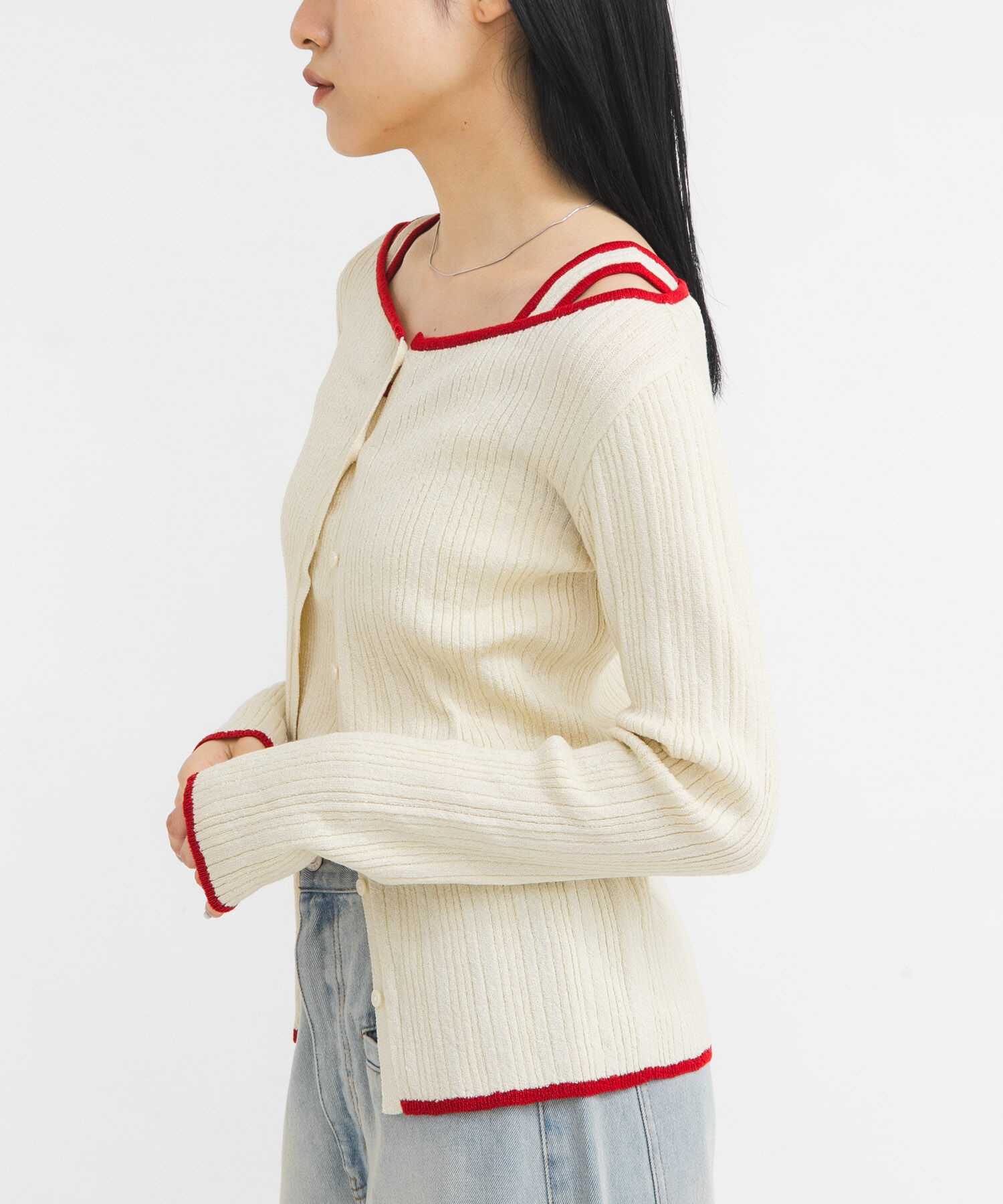  「2WAYタンクトップSETカーディガン」|ニット・セーター|