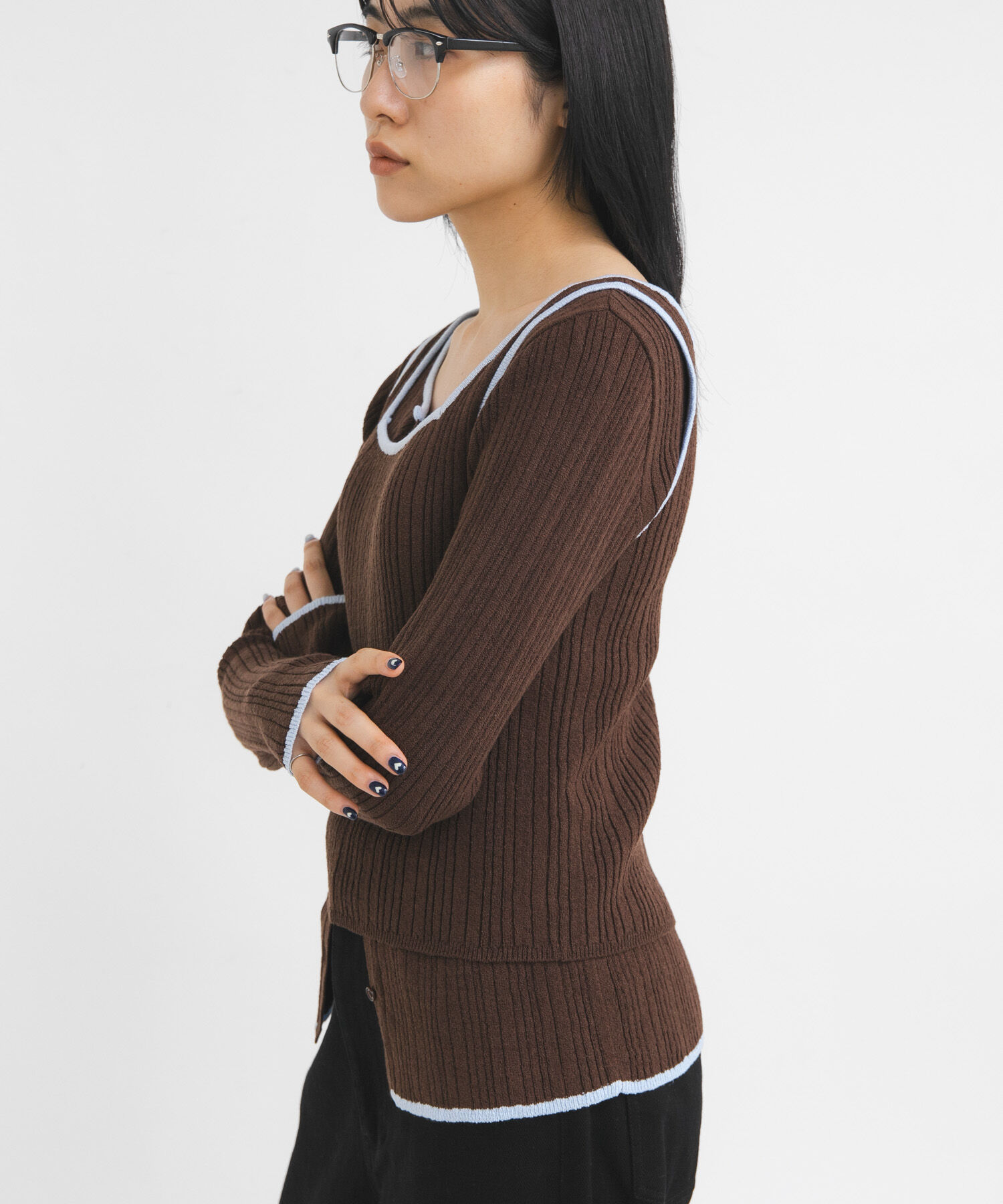  「2WAYタンクトップSETカーディガン」|ニット・セーター|