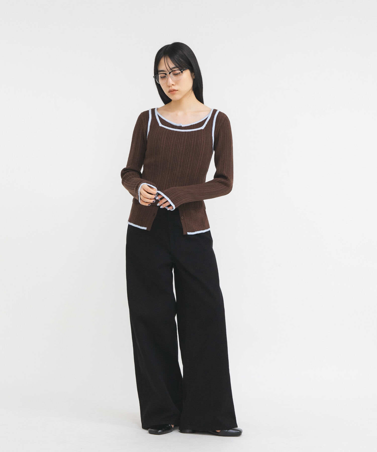  「2WAYタンクトップSETカーディガン」|ニット・セーター|