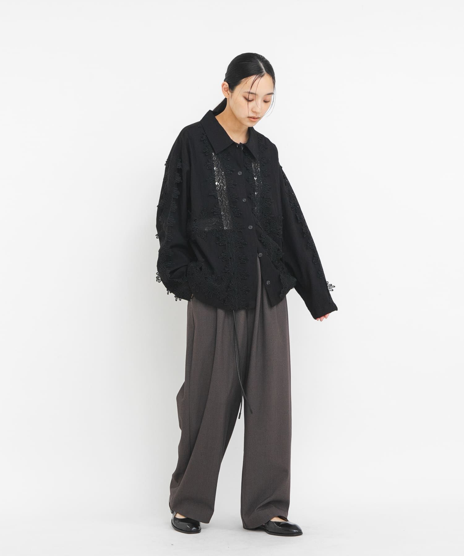  「ヴィンテージライクレースシャツ」|シャツ・ブラウス|