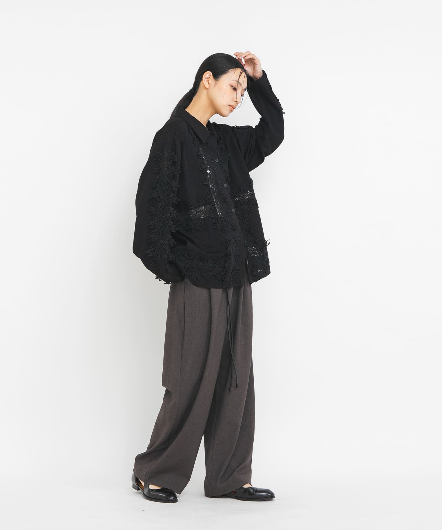  「ヴィンテージライクレースシャツ」|シャツ・ブラウス|