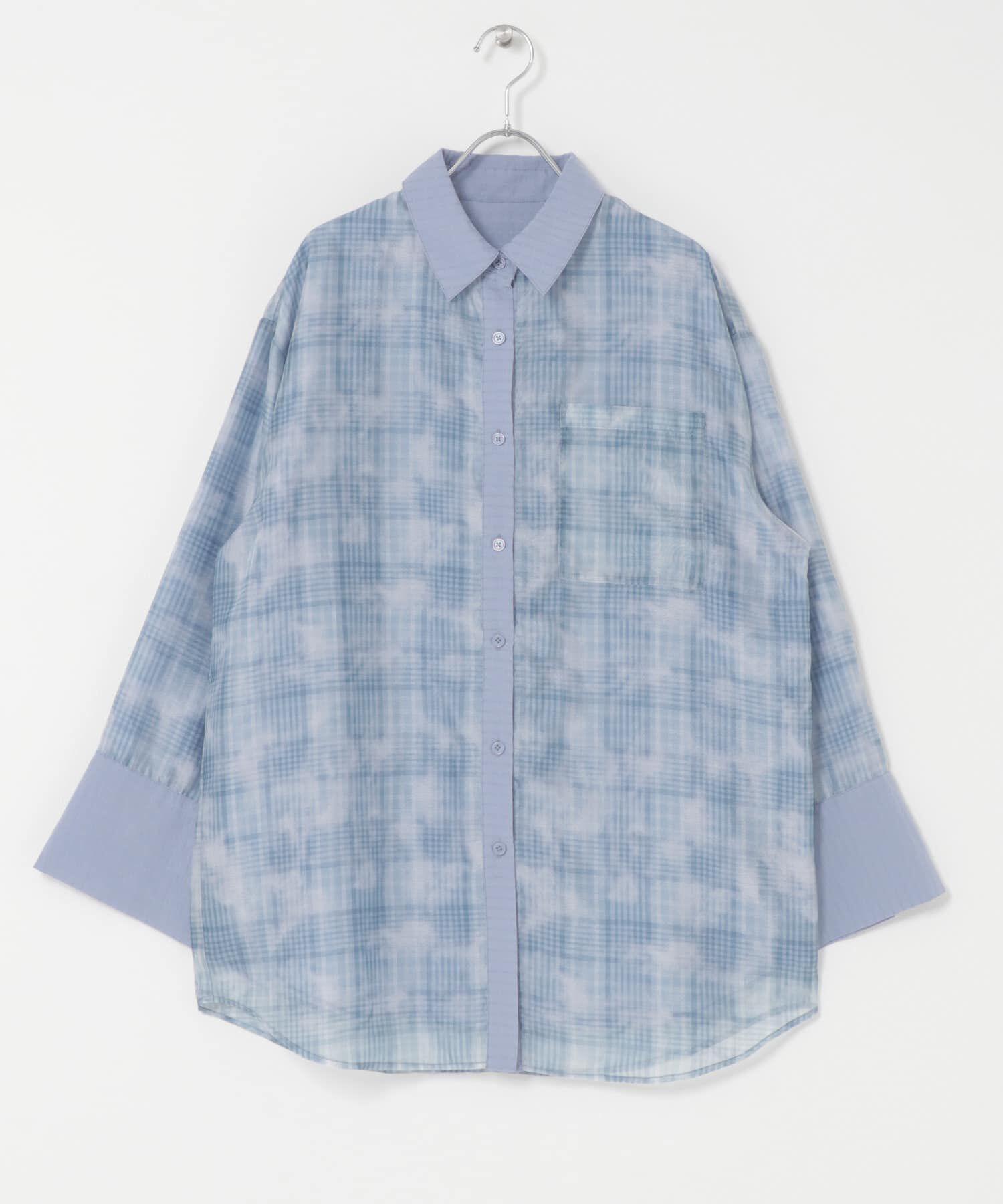  「シアーチェックレイヤードシャツ」|シャツ・ブラウス|