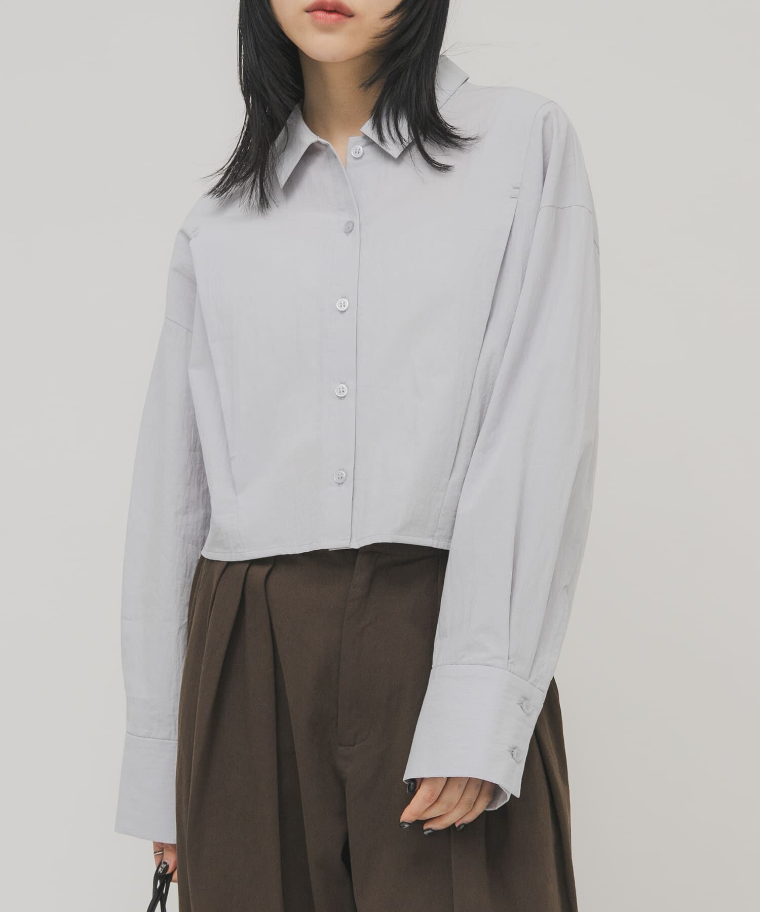  「タックヘムクロップドシャツ」|シャツ・ブラウス|