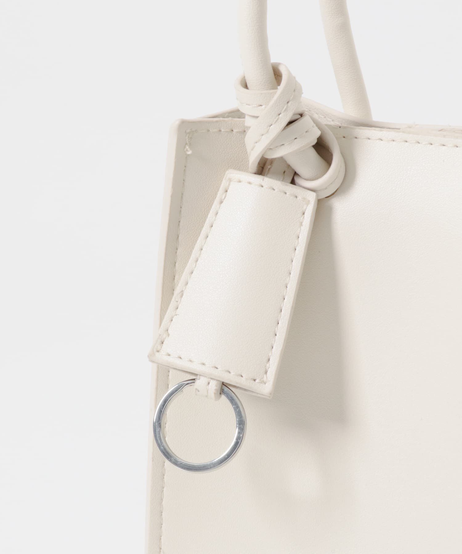  「チャーム付きスクエアミニBAG」|ハンドバッグ|