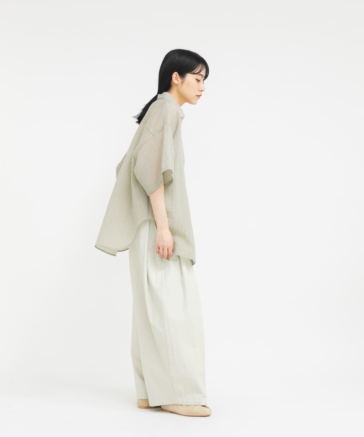  「シアーストライプBIGシャツ」|シャツ・ブラウス|