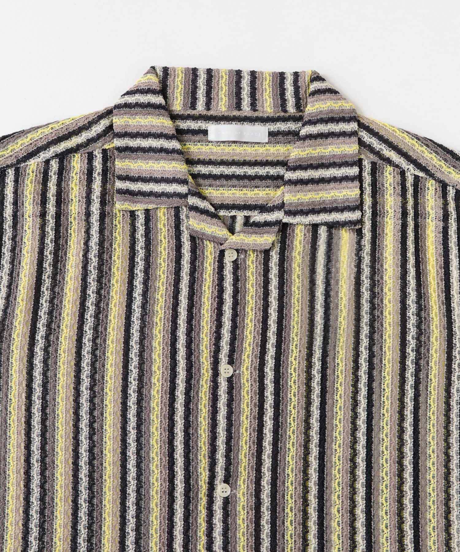 SENSE OF PLACE by URBAN RESEARCH「『ユニセックス』『洗濯可』アソートレースオープンカラーシャツ(5分袖)」|シャツ・ブラウス|