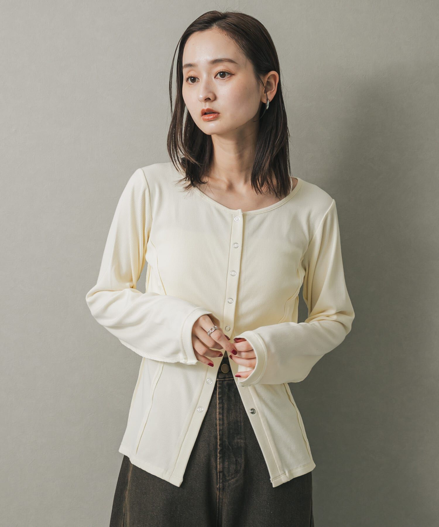 SENSE OF PLACE by URBAN RESEARCH「パネルリブカットカーディガン」|カーディガン|