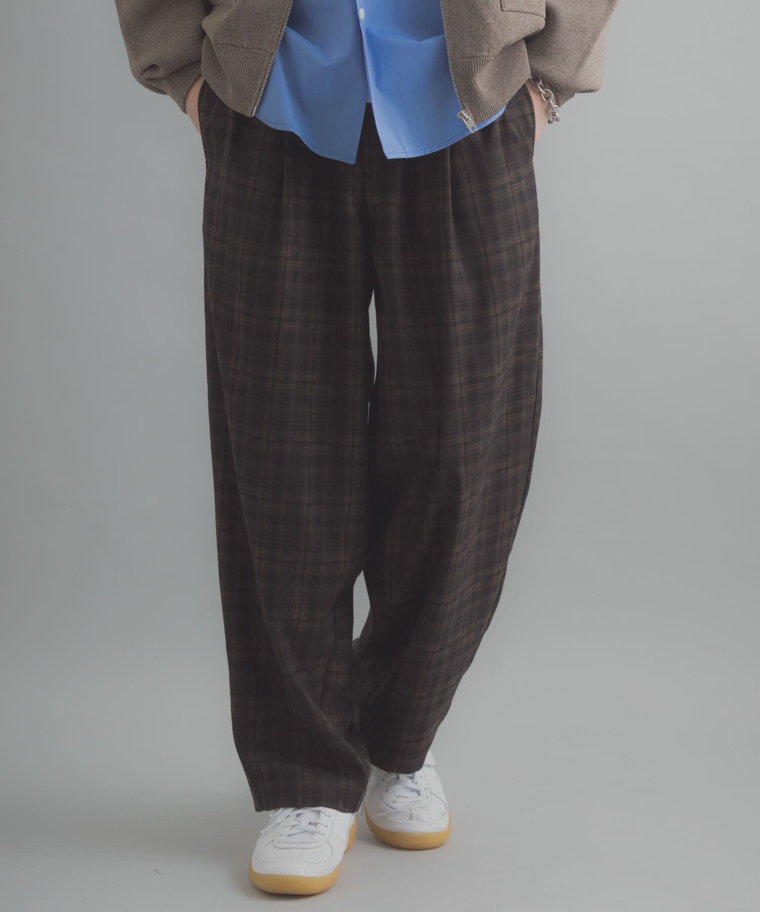 SENSE OF PLACE by URBAN RESEARCH「チェックバレルレッグワイドパンツ」|その他|