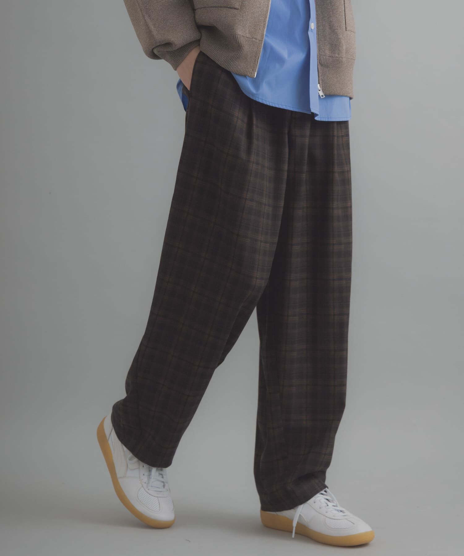SENSE OF PLACE by URBAN RESEARCH「チェックバレルレッグワイドパンツ」|その他|
