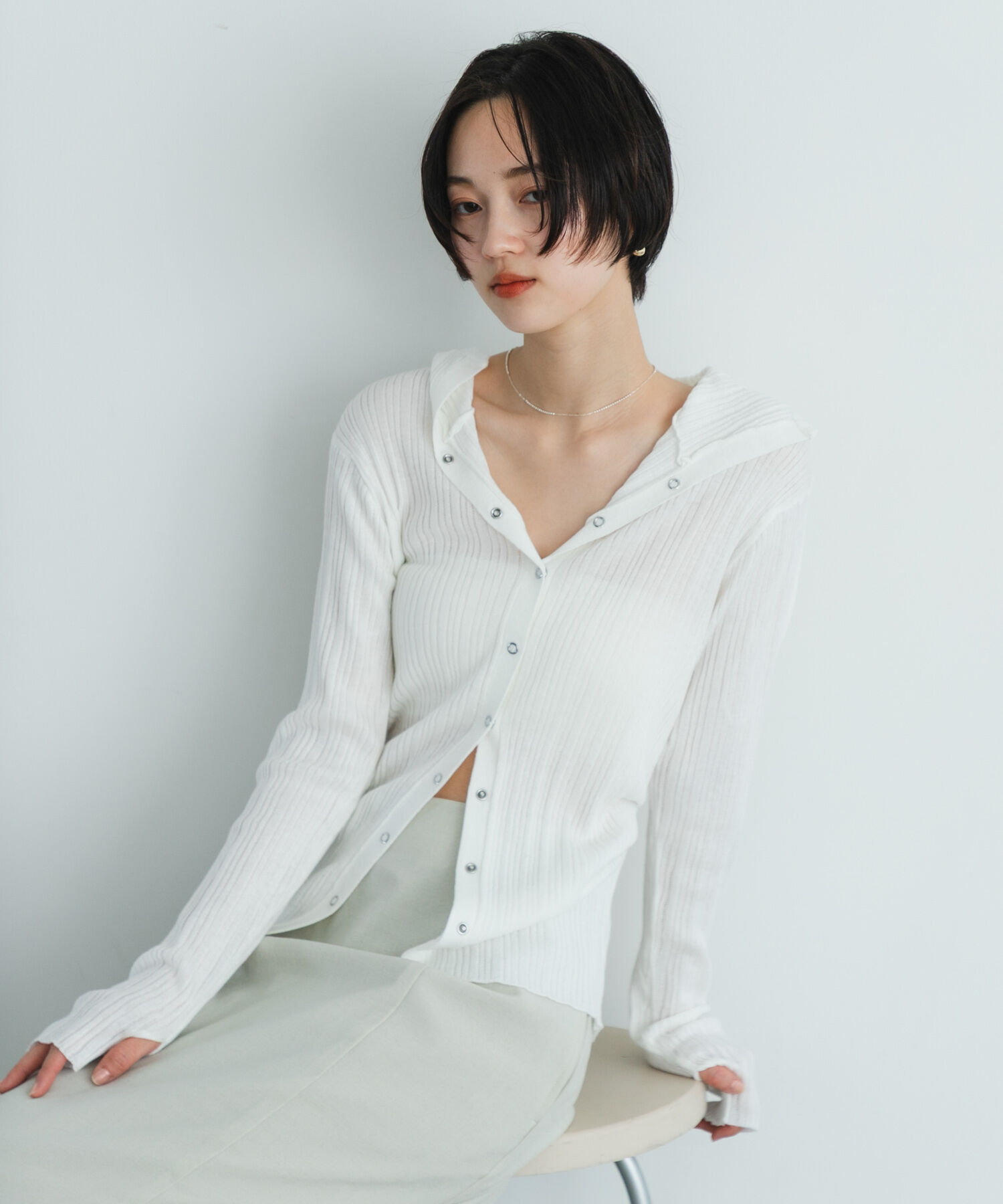 SENSE OF PLACE by URBAN RESEARCH「『洗濯可』マルチリブニットフーディー」|ニット・セーター|