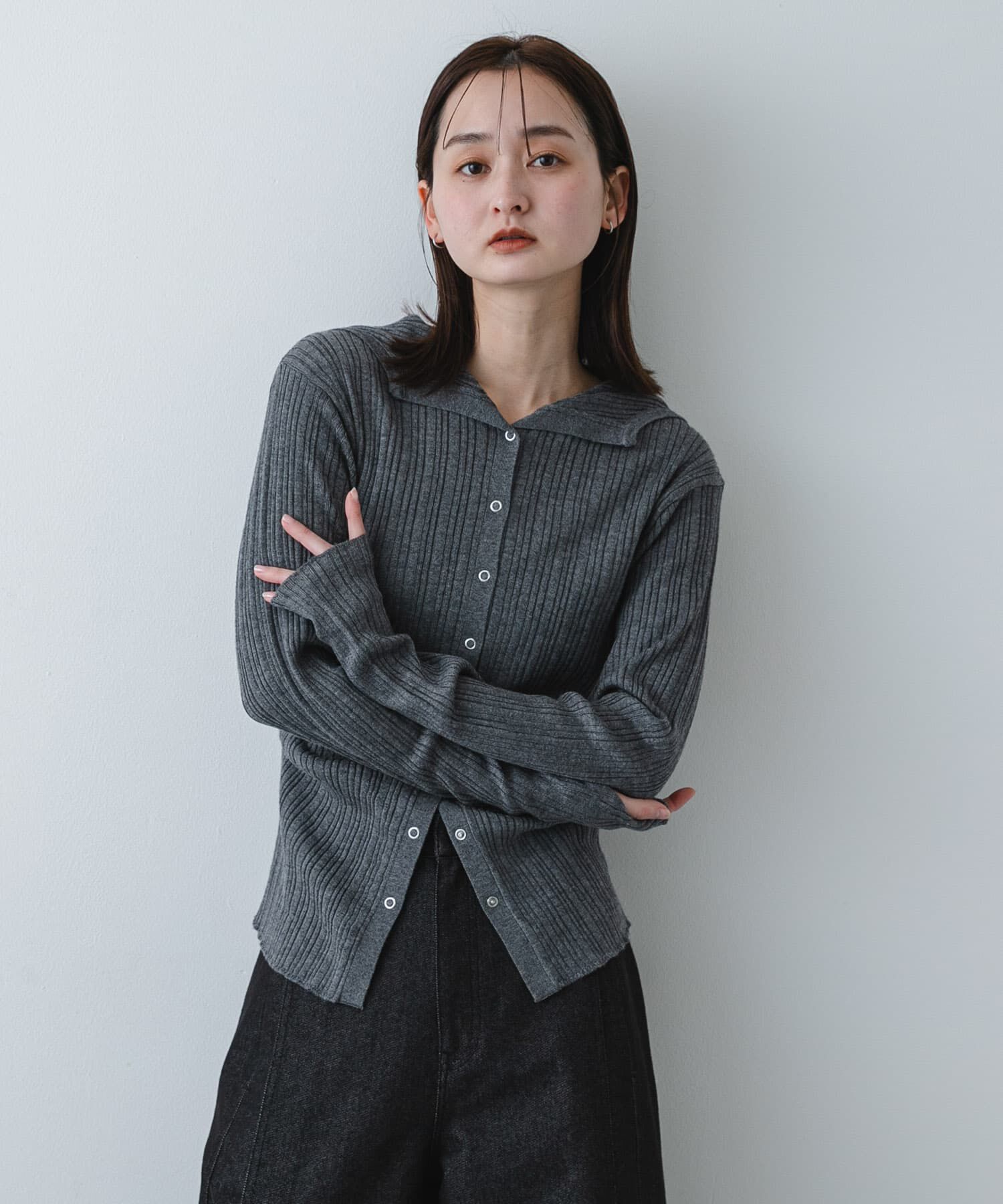 SENSE OF PLACE by URBAN RESEARCH「『洗濯可』マルチリブニットフーディー」|ニット・セーター|