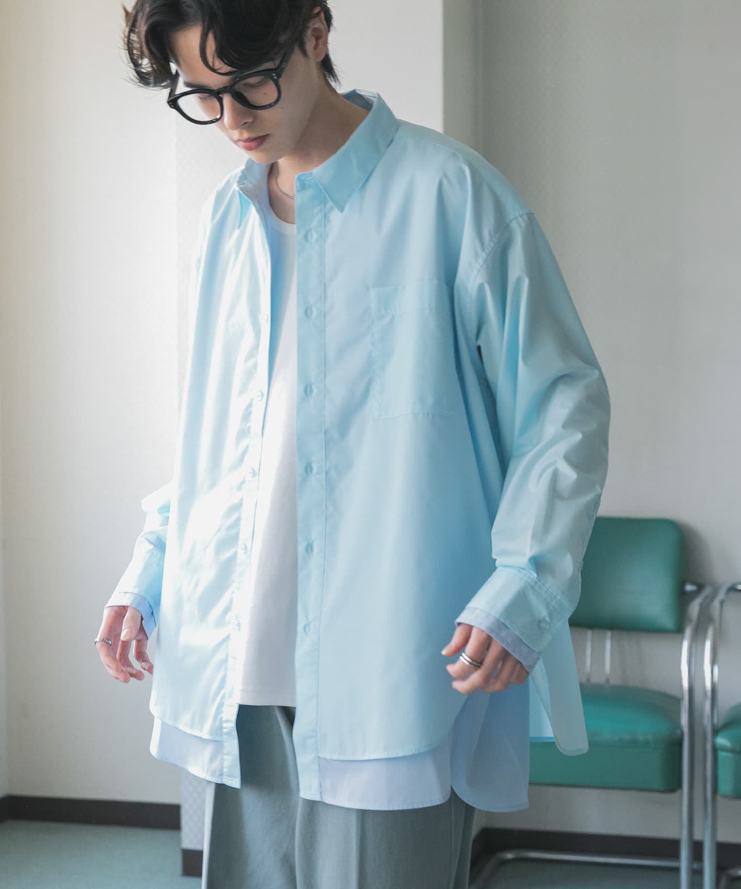 SENSE OF PLACE by URBAN RESEARCH「レイヤードレギュラーカラーシャツ」|シャツ・ブラウス|