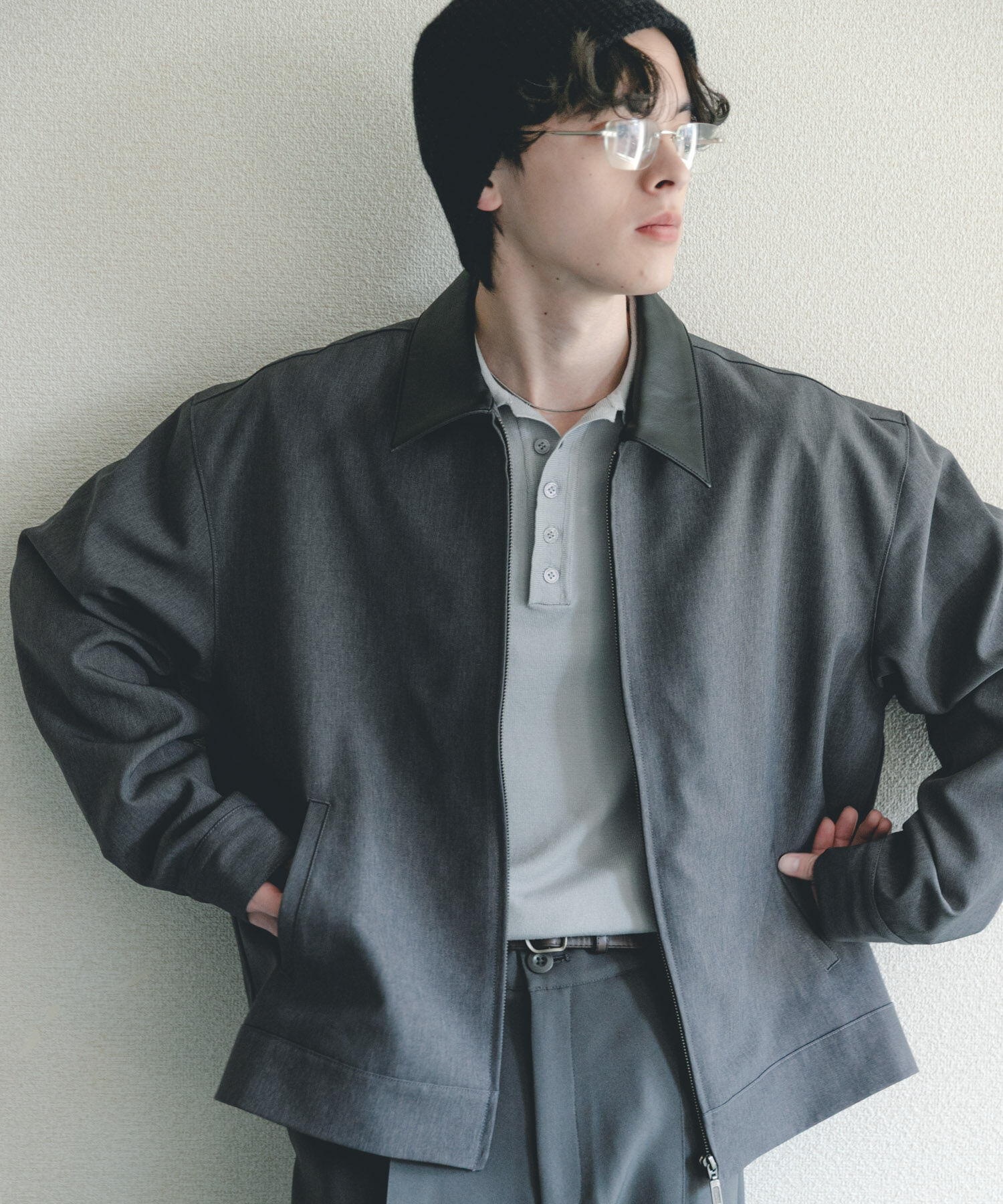 SENSE OF PLACE by URBAN RESEARCH「FLカラージップブルゾン」|ブルゾン・スタジャン|グレー