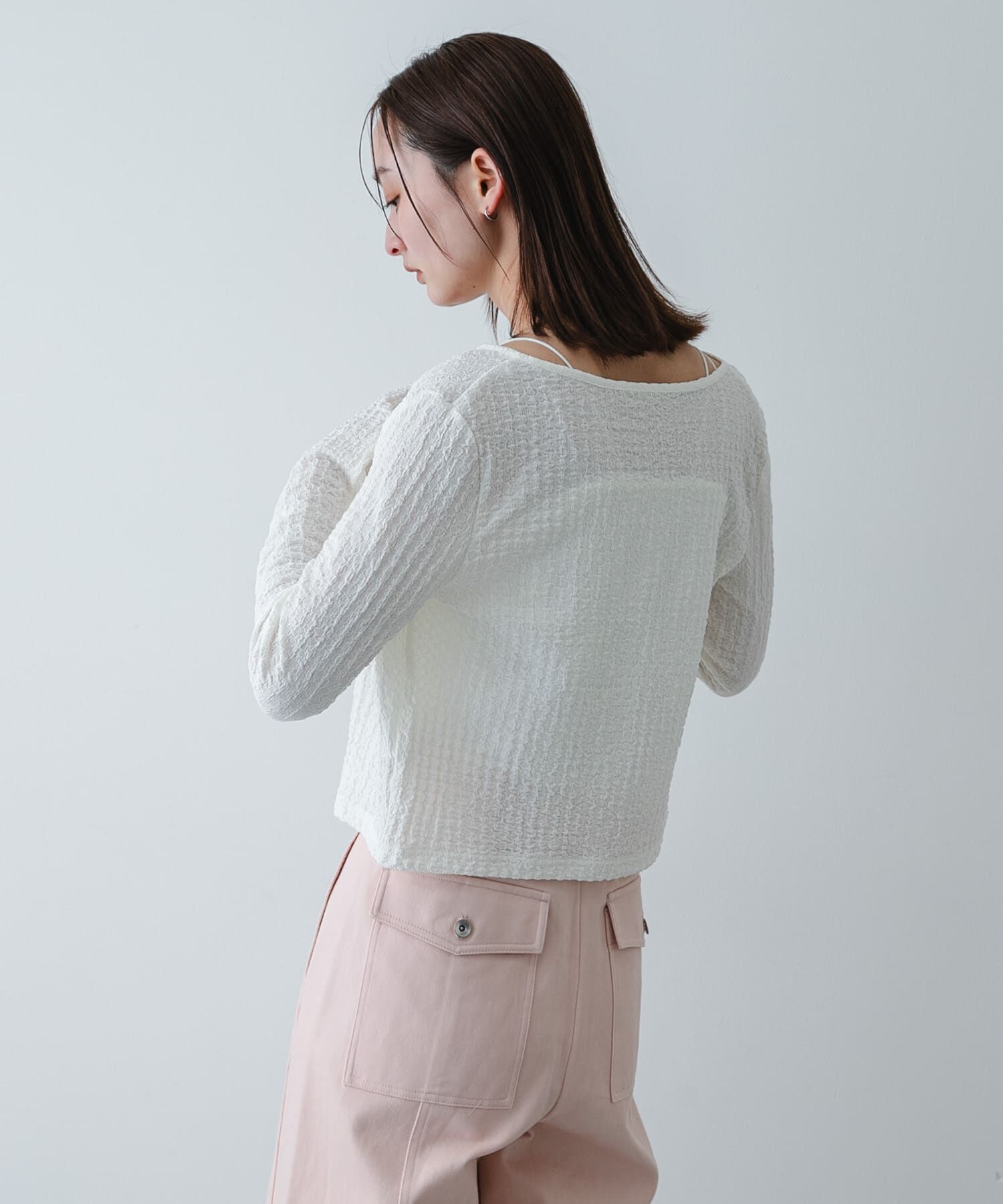 SENSE OF PLACE by URBAN RESEARCH「シャーリングカットカーディガン」|Tシャツ・カットソー|