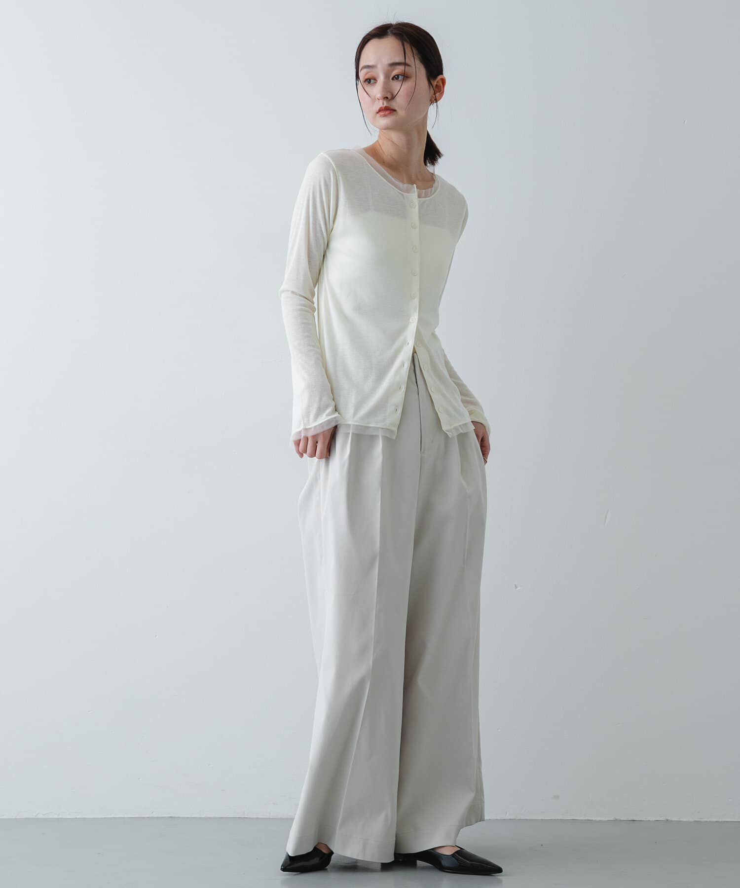 SENSE OF PLACE by URBAN RESEARCH「チュールシアーレイヤードカットカーディガン」|カーディガン|