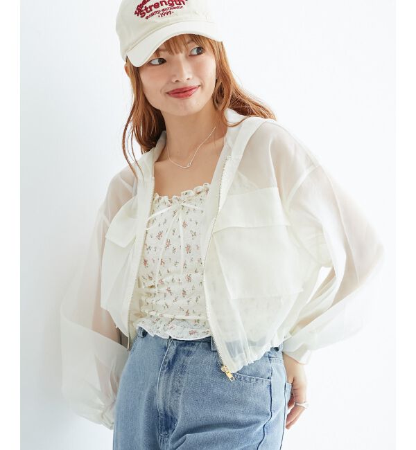  「シアーフードブルゾン」|シャツ・ブラウス|