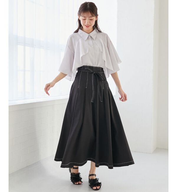  「シアーケープブラウス」|シャツ・ブラウス|