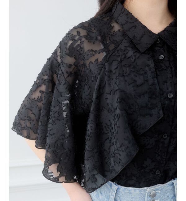  「シアーケープブラウス」|シャツ・ブラウス|