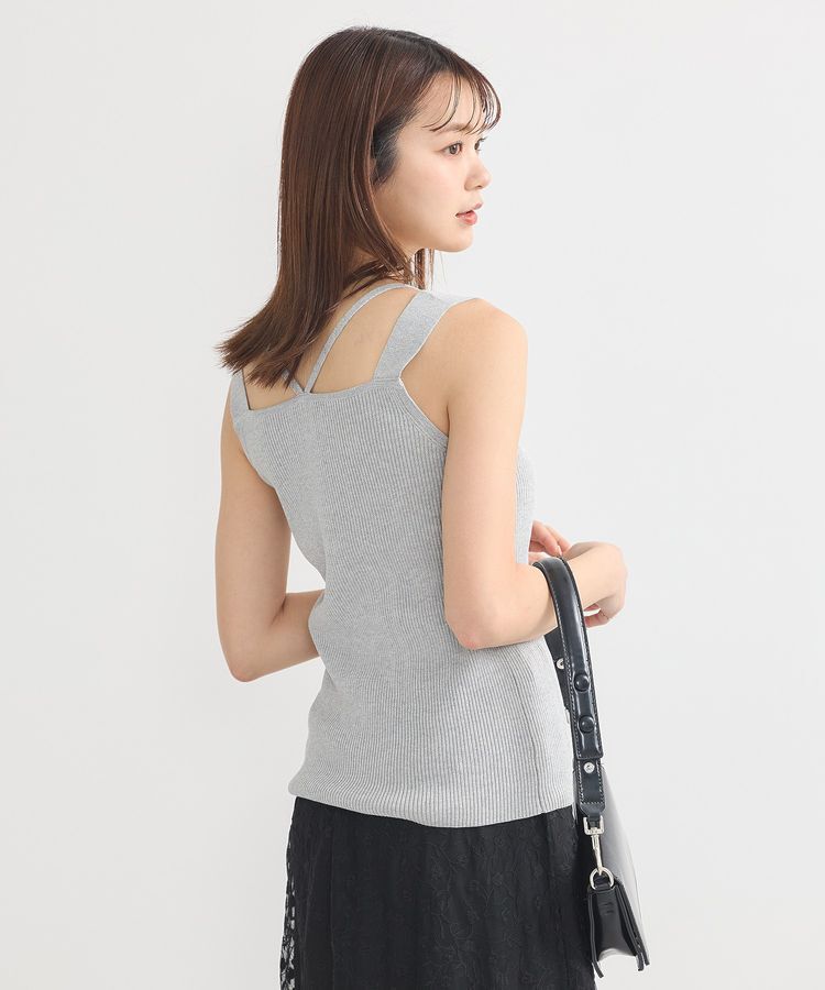 earth music&ecology「レイヤードニットタンクトップ」|キャミソール|