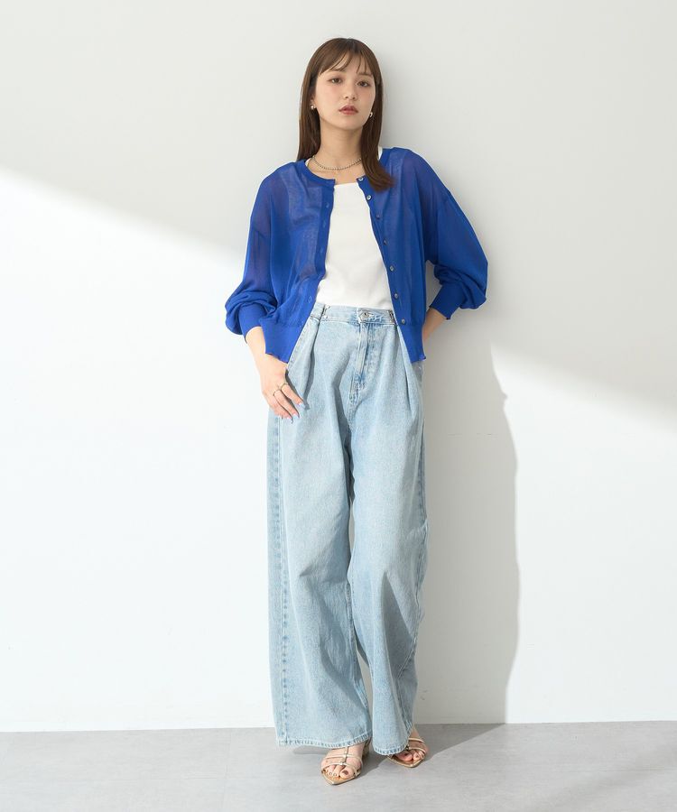 earth music&ecology「タックホックデニムパンツ」|デニム|