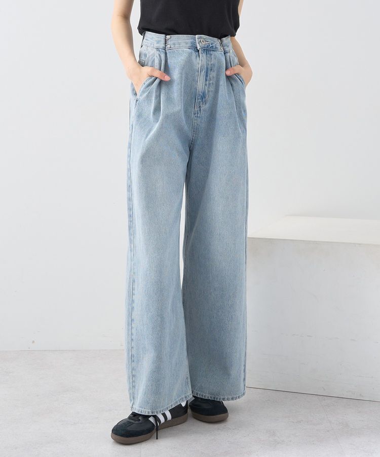 earth music&ecology「タックホックデニムパンツ」|デニム|