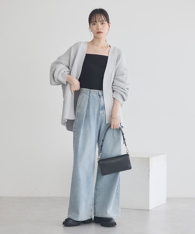 earth music&ecology「タックホックデニムパンツ」|デニム|