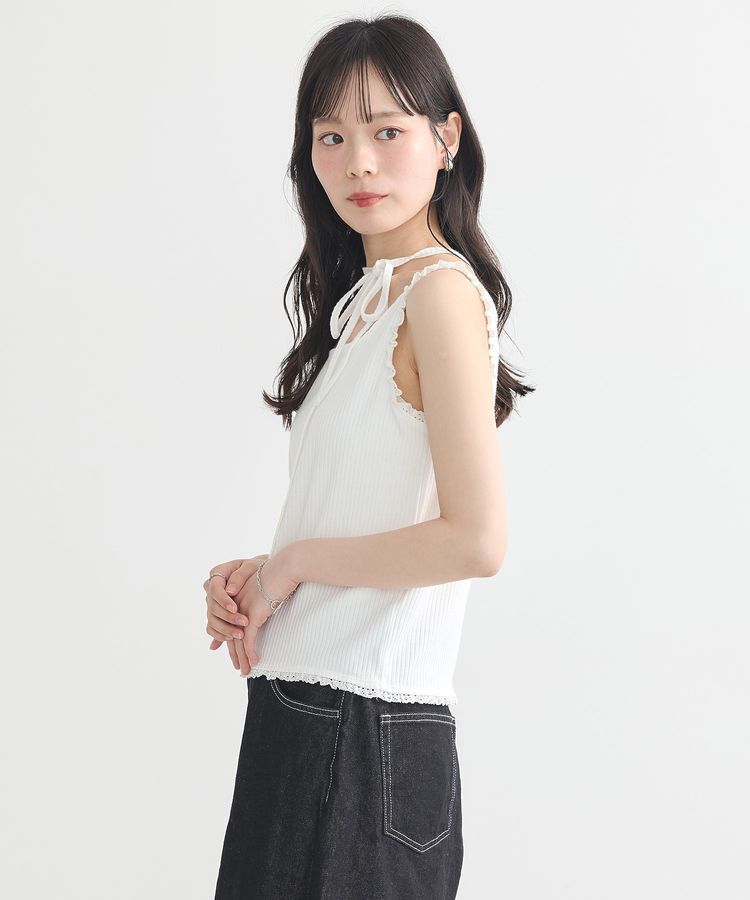 earth music&ecology「マルチwayネックホルターレースタンク」|インナー|