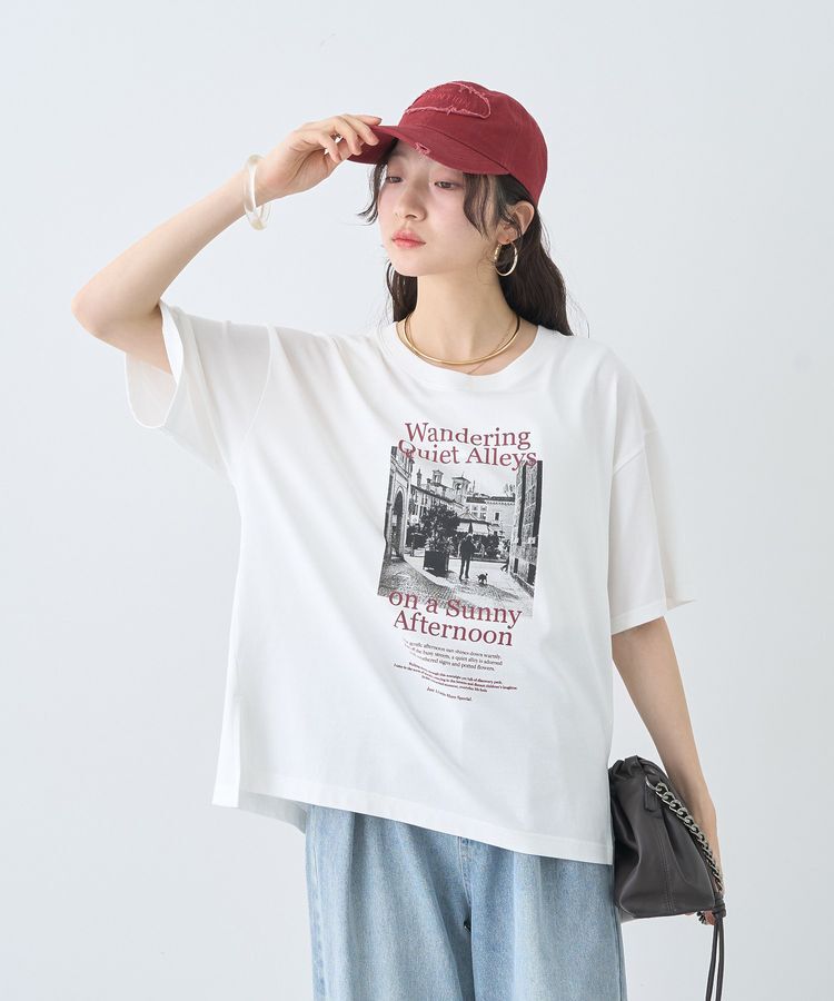 earth music&ecology「アソートプリントレギュラースリットTee」|Tシャツ・カットソー|