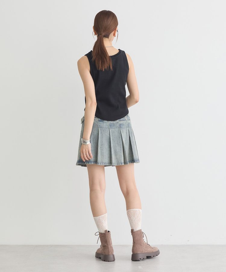 earth music&ecology「フリルロゴノースリーブプルオーバー」|インナー|