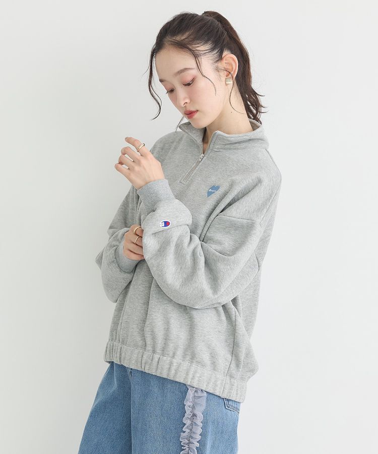 earth music&ecology「Champion&times;emaeハーフジップハートスウェット」|スウェット・ジャージ|
