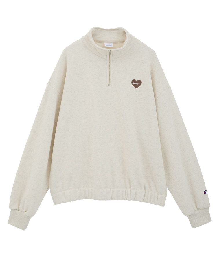 earth music&ecology「Champion&times;emaeハーフジップハートスウェット」|スウェット・ジャージ|