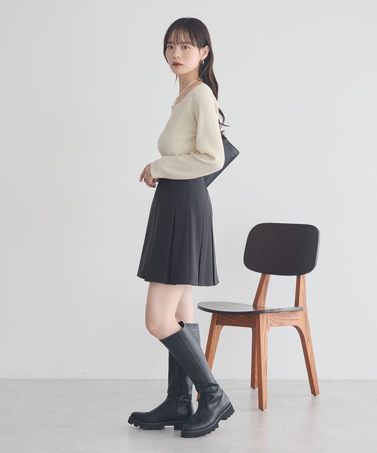 earth music&ecology「ビット付きミニスカート」|スカート|