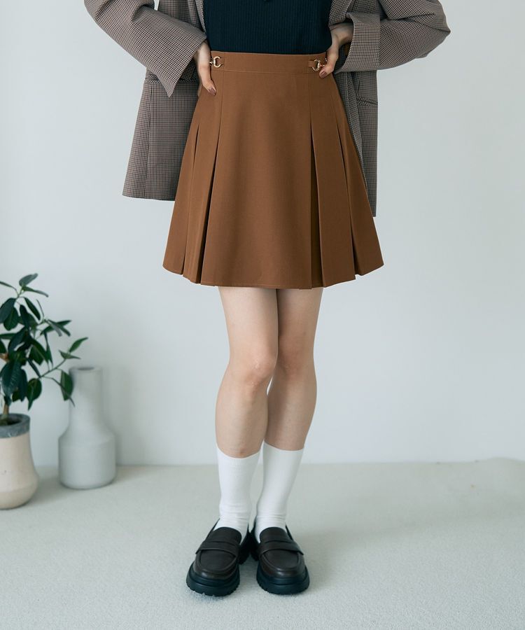 earth music&ecology「ビット付きミニスカート」|スカート|