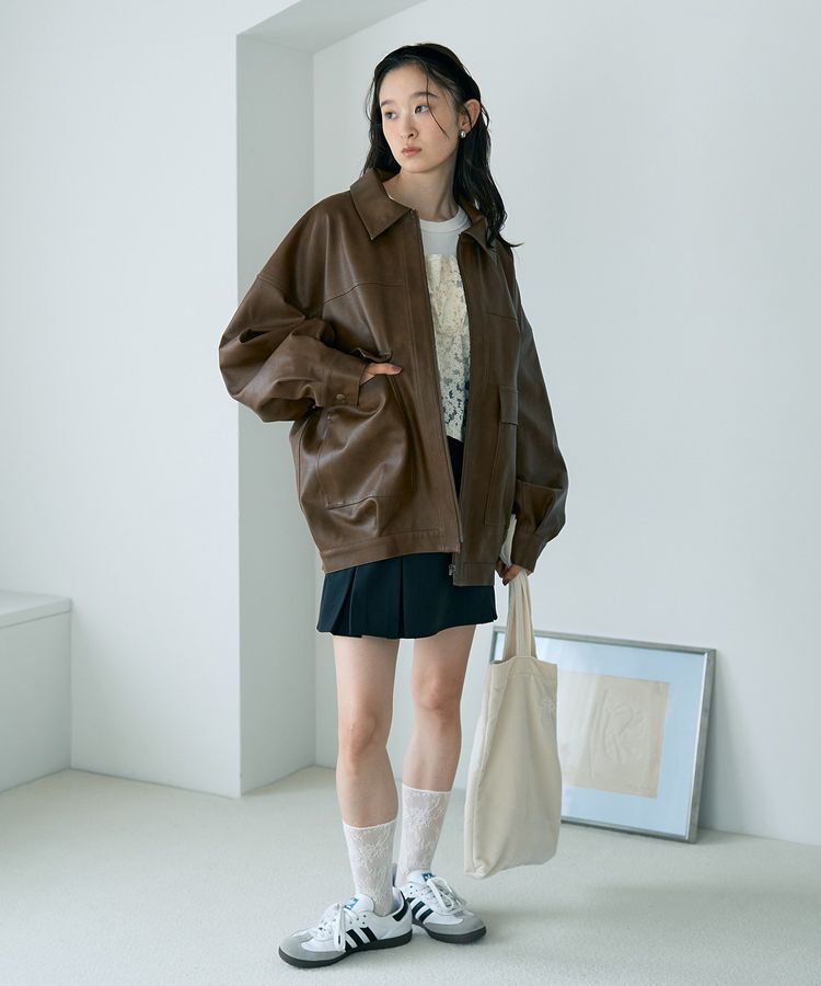 earth music&ecology「ビット付きミニスカート」|スカート|