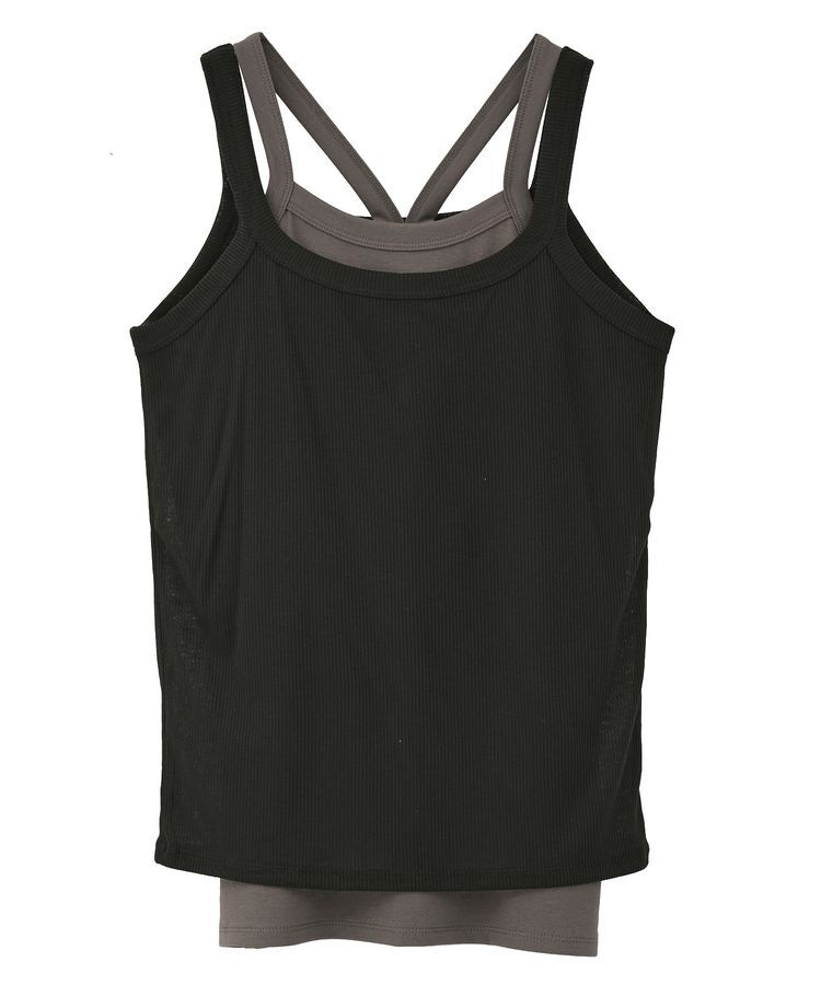 earth music&ecology「配色レイヤードタンクトップ」|キャミソール|