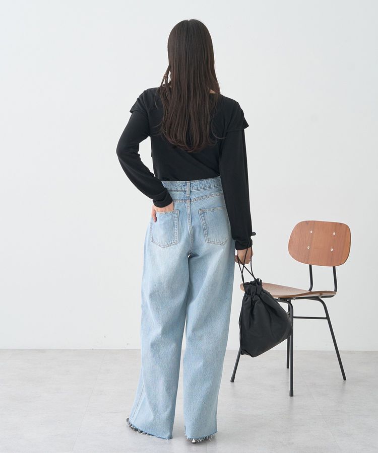 earth music&ecology「リボンライクドレーププルオーバー」|Tシャツ・カットソー|