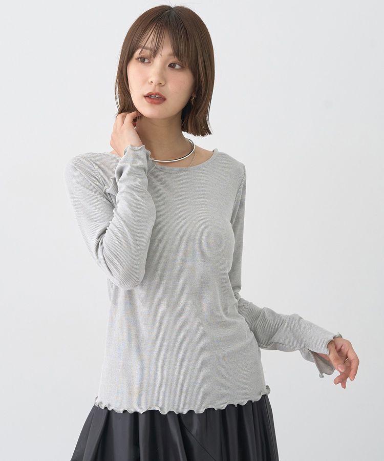 earth music&ecology「ラメテレコボートネックプルオーバー」|Tシャツ・カットソー|