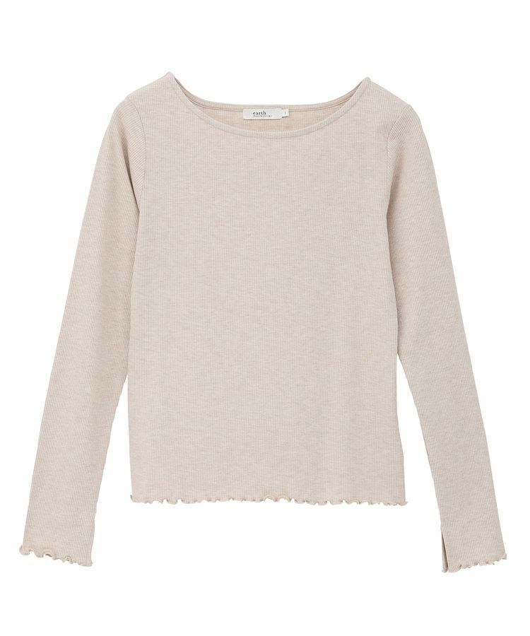 earth music&ecology「ラメテレコボートネックプルオーバー」|Tシャツ・カットソー|