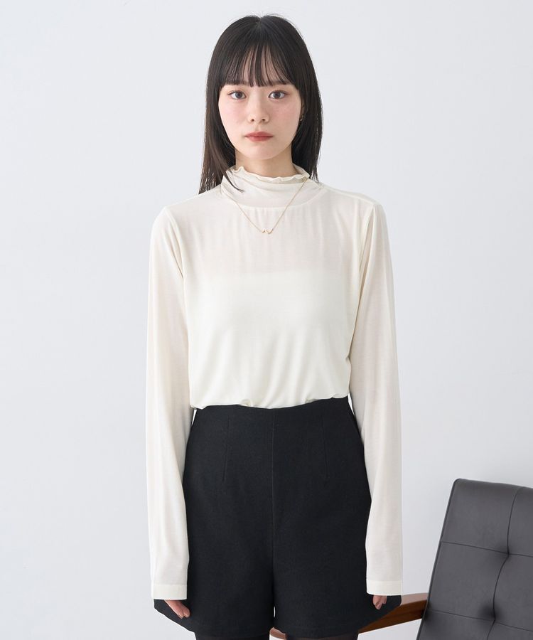 earth music&ecology「あったかフェミニンインナー(シアーハイネック)」|Tシャツ・カットソー|