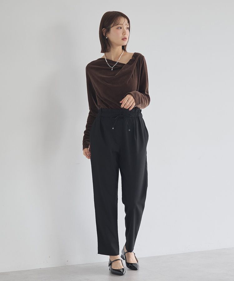 earth music&ecology「シアーベロアドレープネックプルオーバー」|Tシャツ・カットソー|