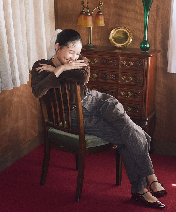 earth music&ecology「シアーベロアドレープネックプルオーバー」|Tシャツ・カットソー|