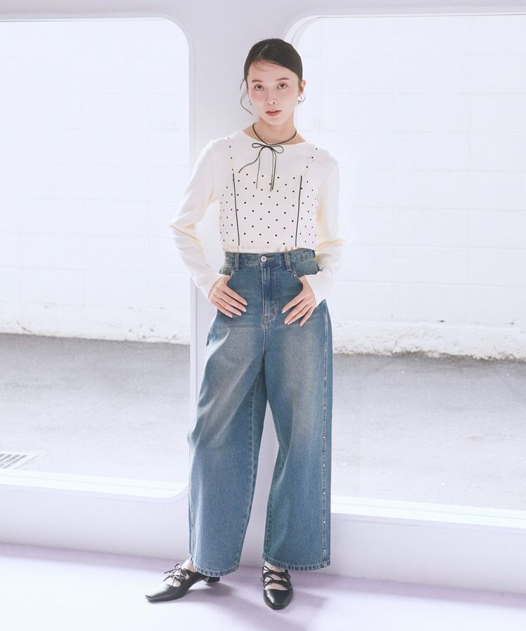 earth music&ecology「サイドギャザープルオーバー」|Tシャツ・カットソー|