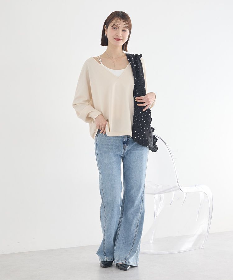 earth music&ecology「フリルトライアングルバッグ」|トートバッグ|