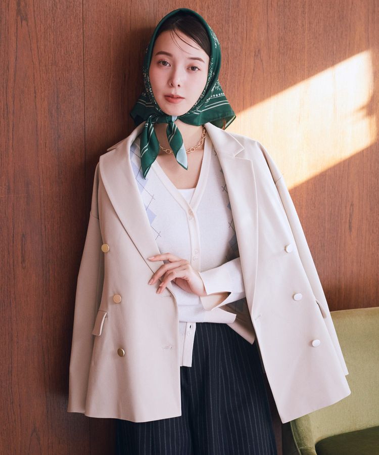 earth music&ecology「アーガイルニットカーディガン」|カーディガン|