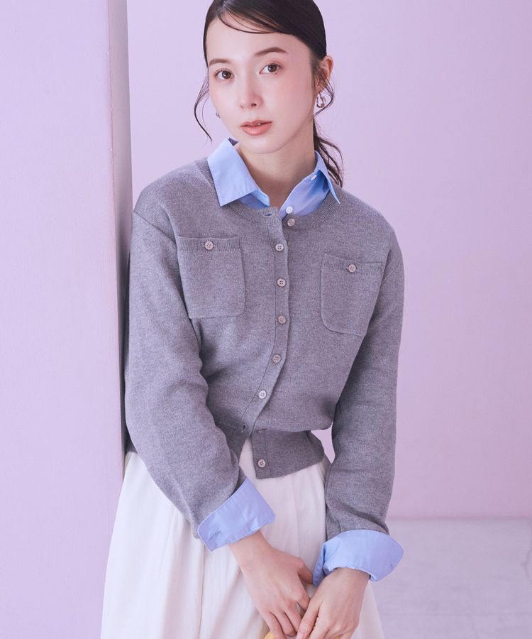 earth music&ecology「ダブルポケットカーディガン」|カーディガン|Gray