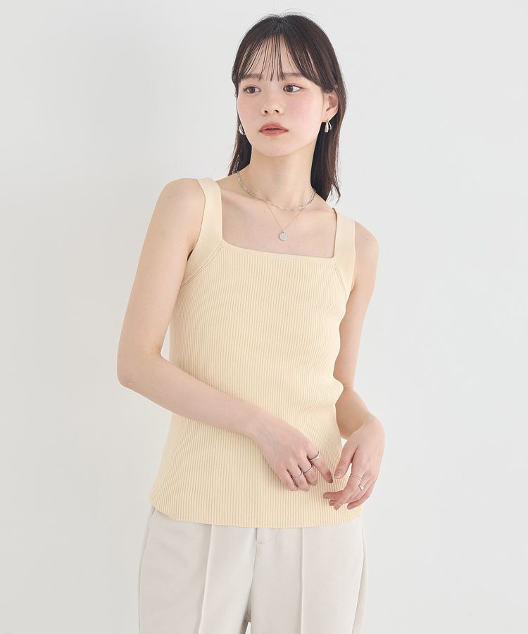 earth music&ecology「リブニットタンクトップ」|インナー|
