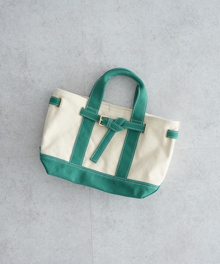 earth music&ecology「ベルトキャンバストートバッグ M」|トートバッグ|Green