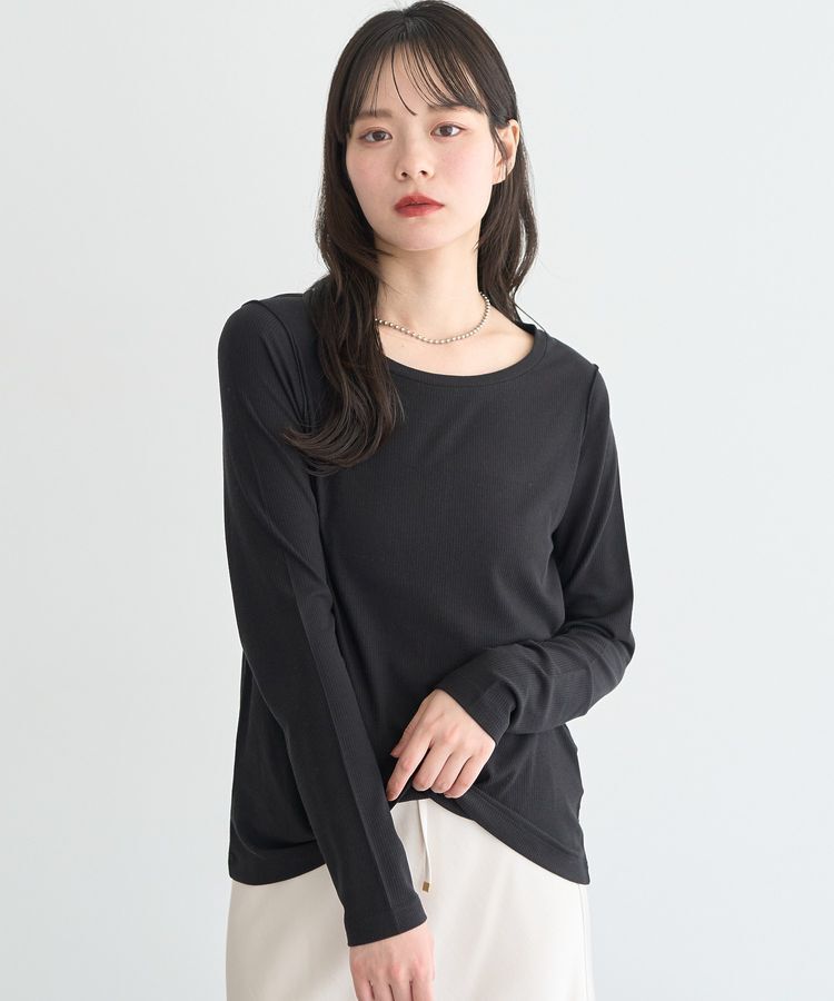 earth music&ecology「微シアーメロープルオーバー」|Tシャツ・カットソー|Black