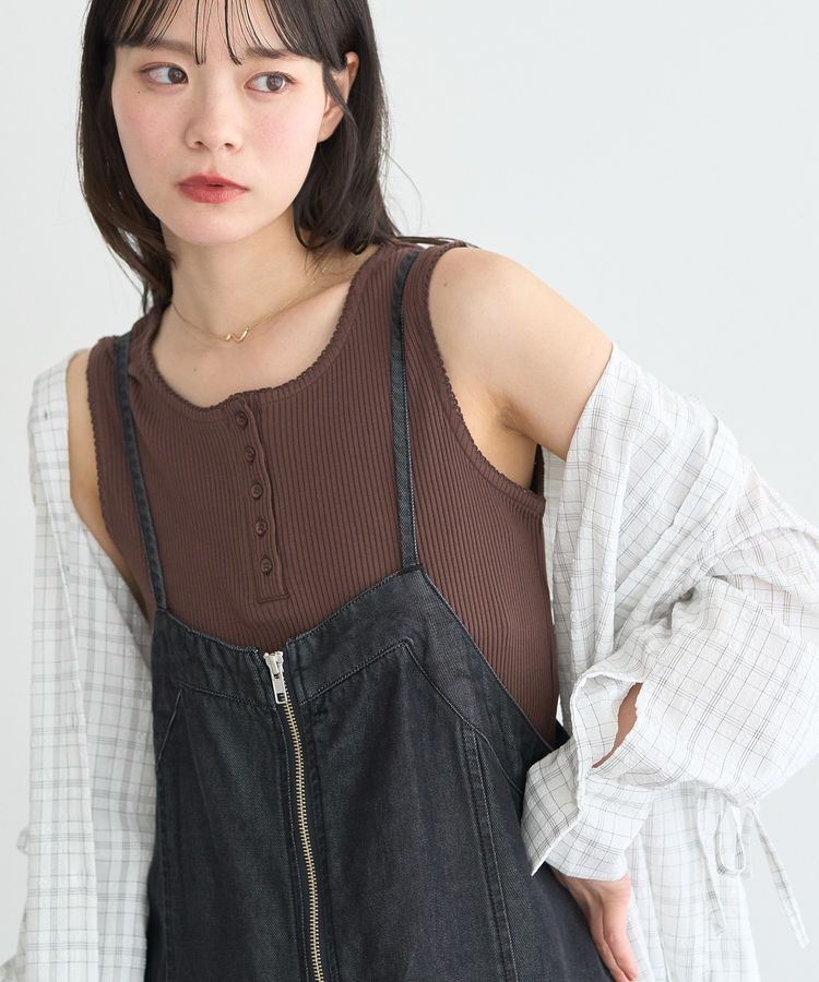 earth music&ecology「ピコミシンヘンリーネックタンクトップ」|インナー|